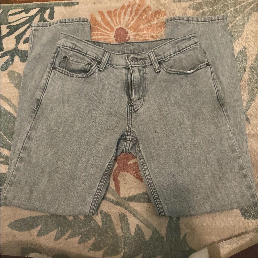 Levi's Men's Straight Jeans in Light Gray